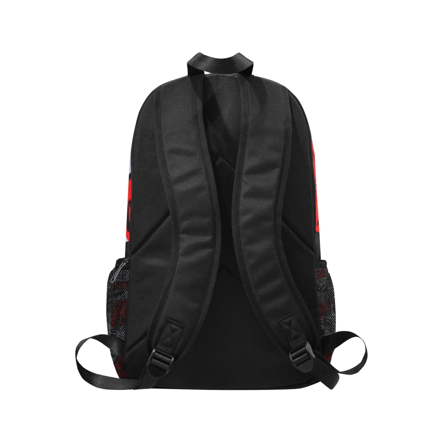 Fabric Backpack with Side Mesh Pockets (1659)