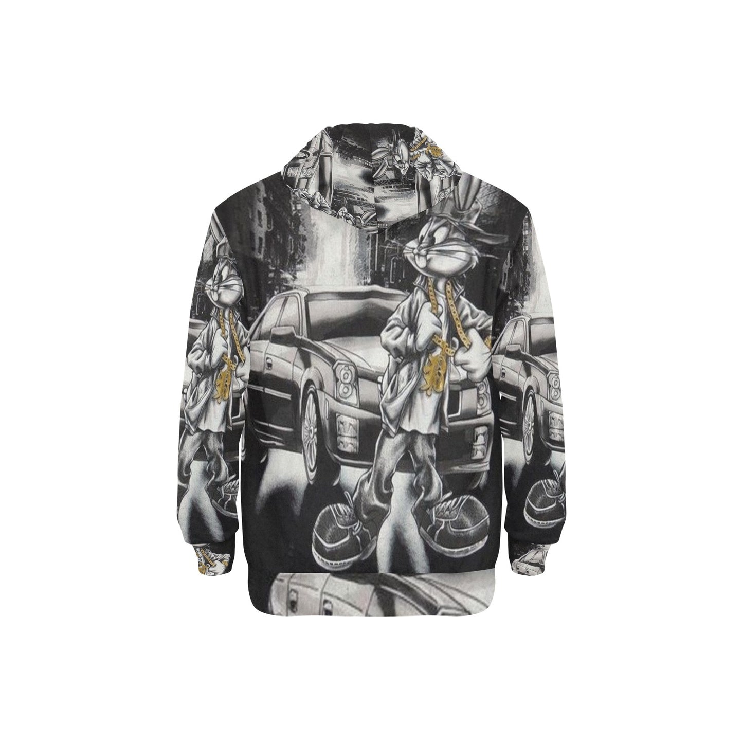 Men's Long Sleeve Fleece Graphic Print Bugs Hoodie