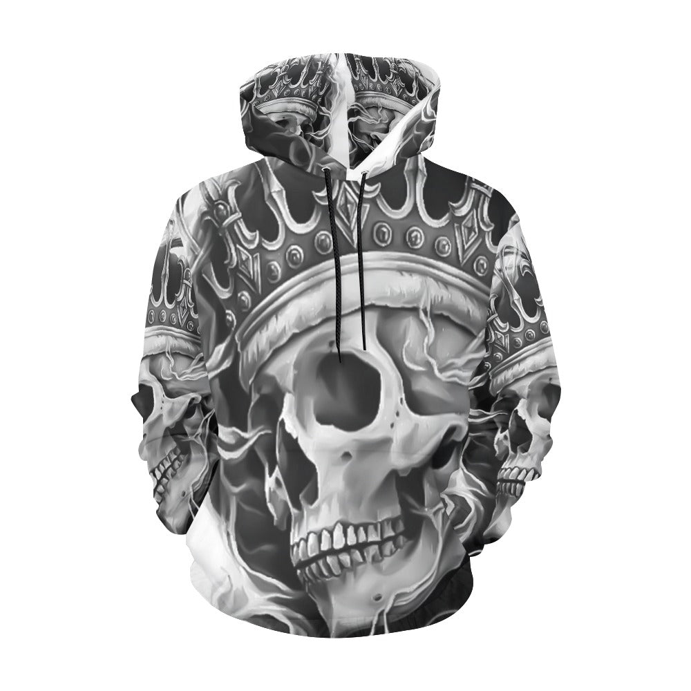 Men's All Over Print Skull King Hoodie