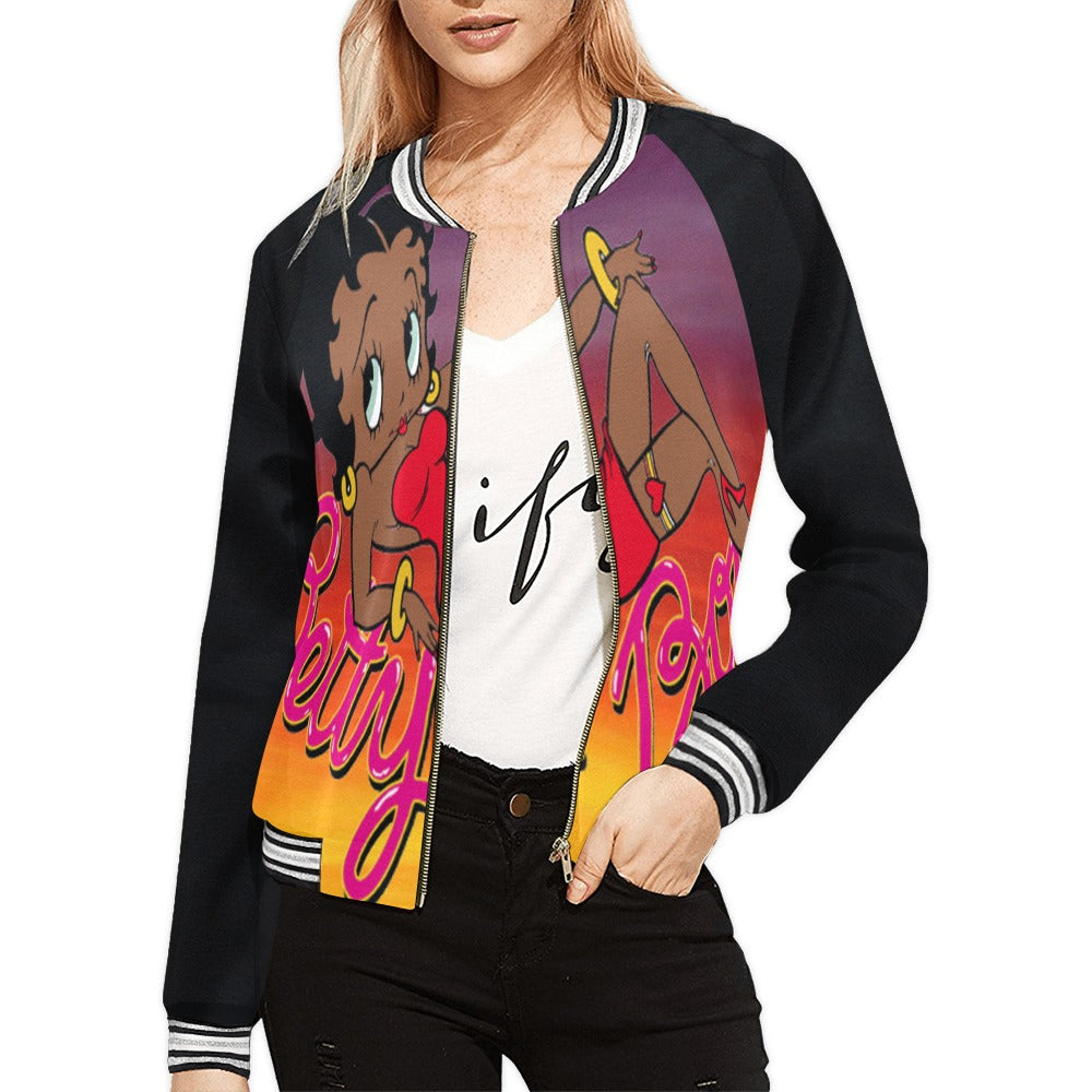 Women's Horizontal Stripes Graphic Print Betty Jacket