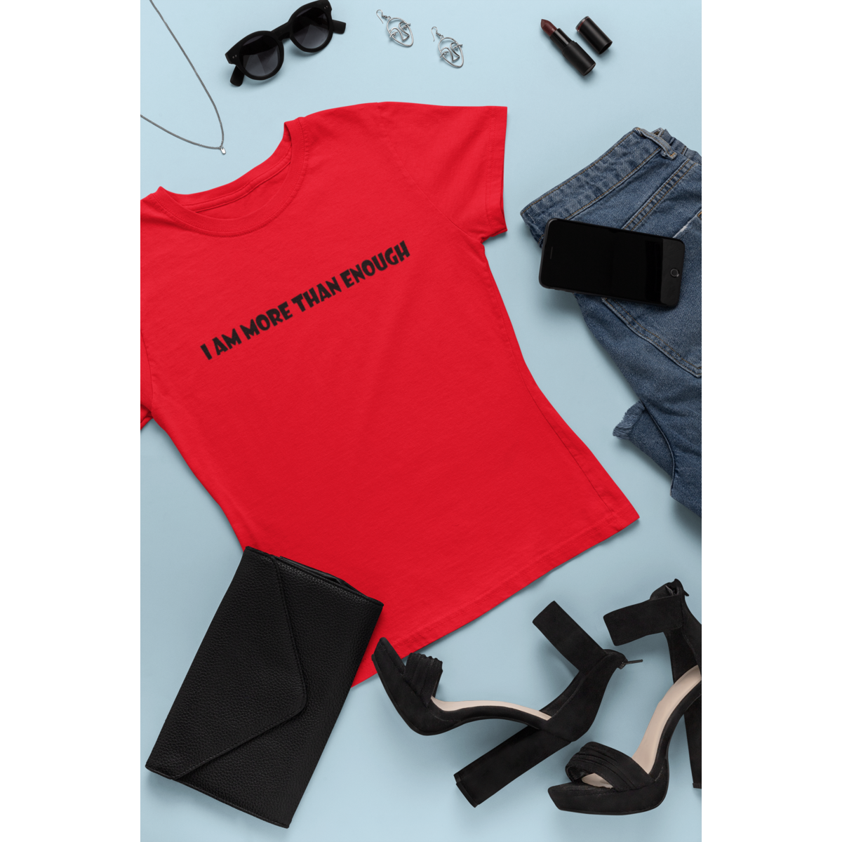 I Am More Than Enough Short Sleeve Fashion Tee for Women