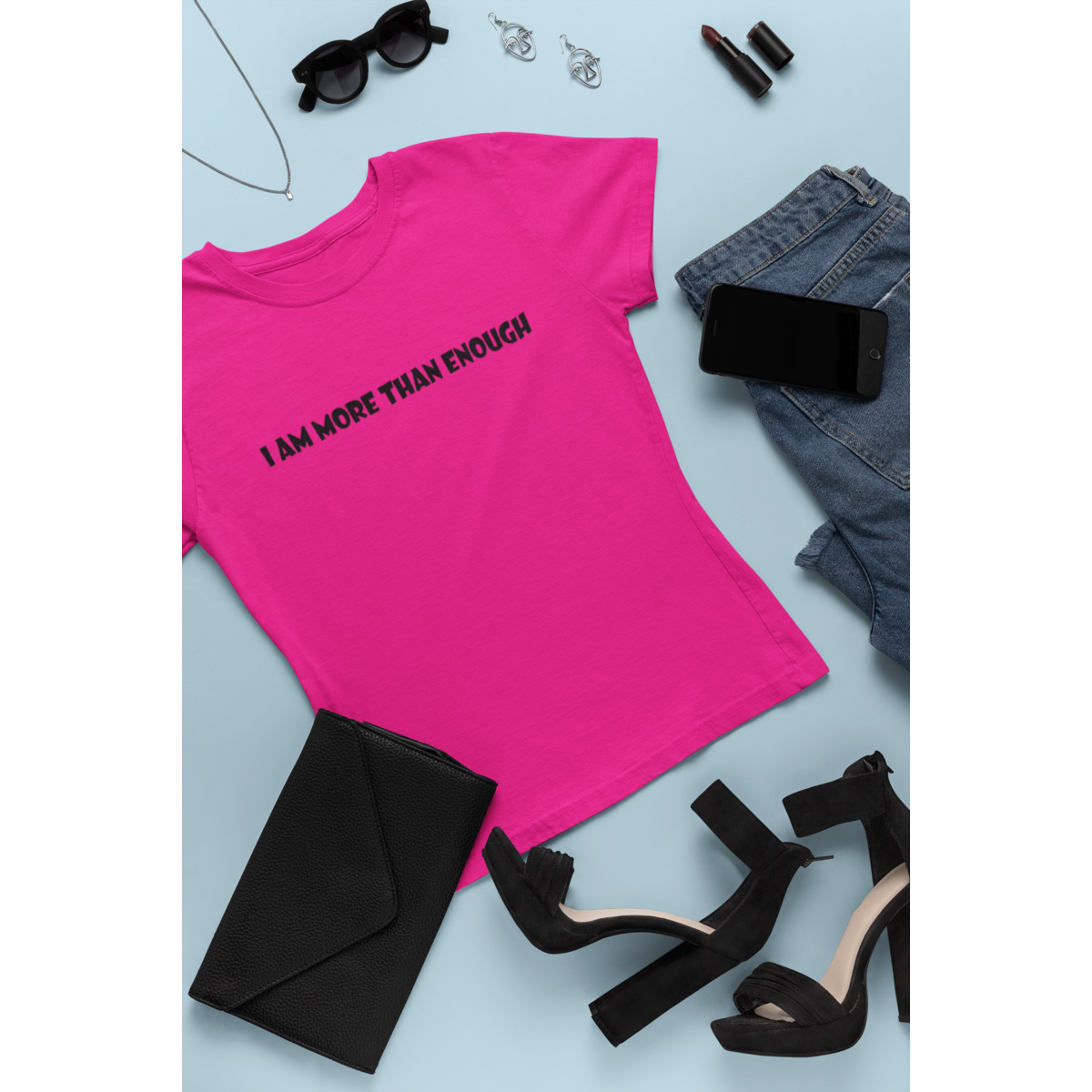 I Am More Than Enough Short Sleeve Fashion Tee for Women