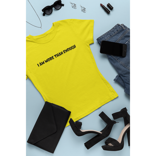 I Am More Than Enough Short Sleeve Fashion Tee for Women