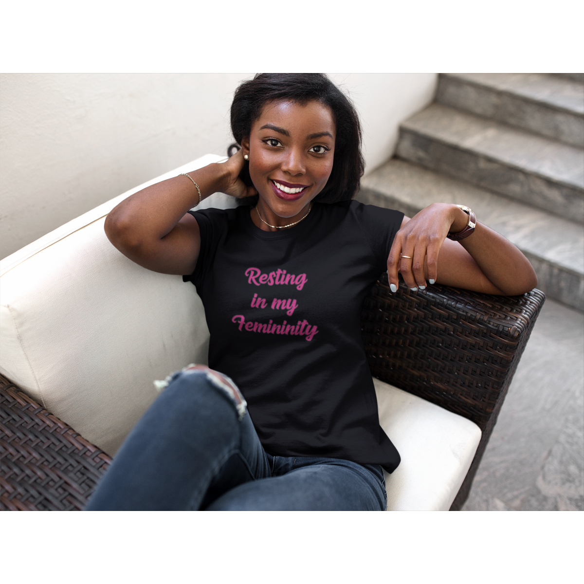 Resting in my Femininity Women's Short Sleeve Fashion Tee