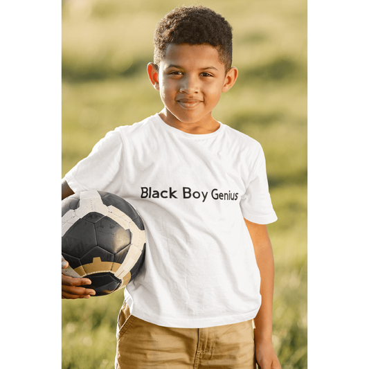 Black Boy Genius Short Sleeve Boys T Shirt
