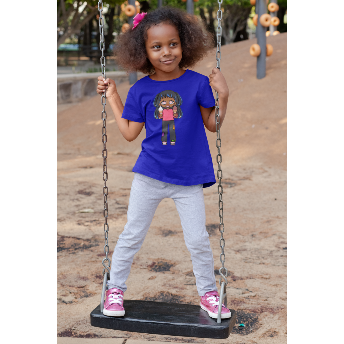 Girls Graphic Anime Character Shirt