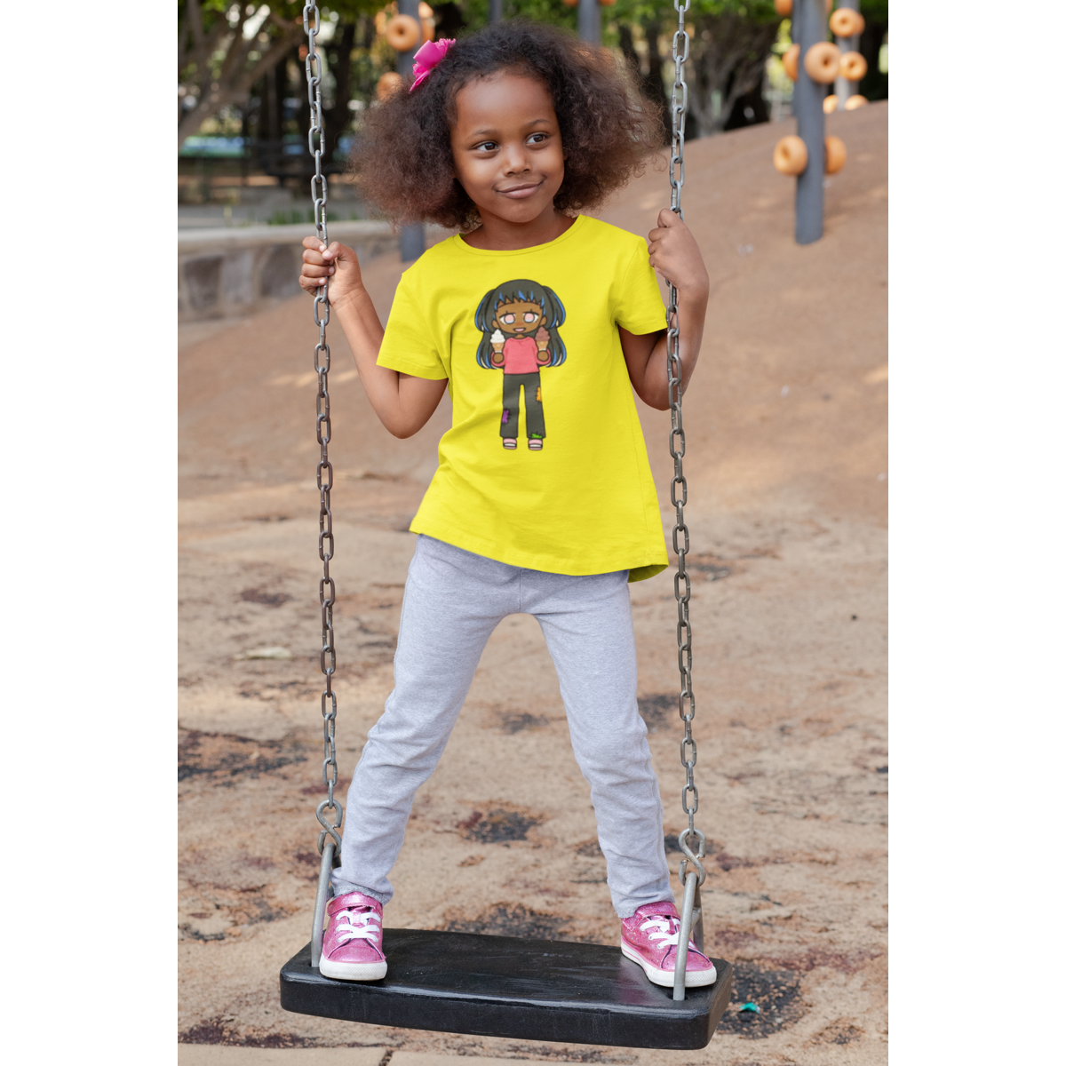 Girls Graphic Anime Character Shirt