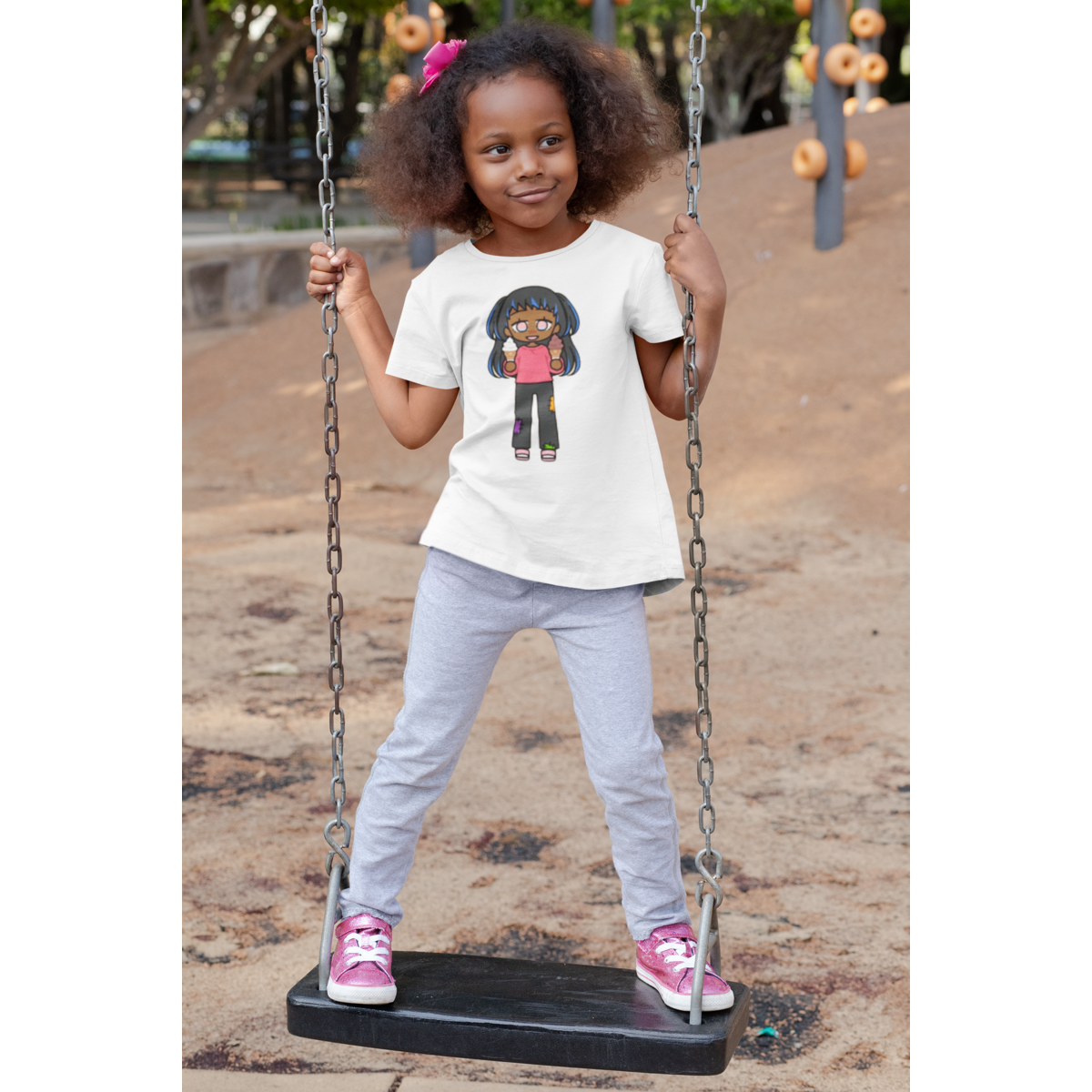 Girls Graphic Anime Character Shirt